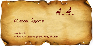 Alexa Ágota névjegykártya